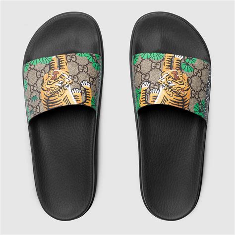 bengal gucci slides|Gucci wedge sandal.